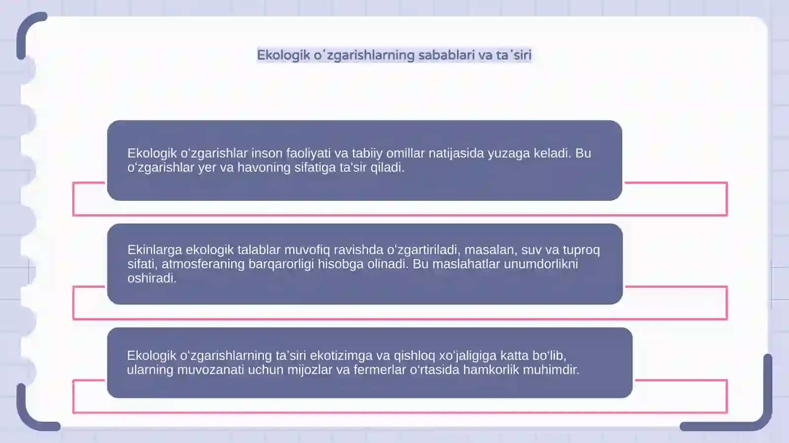 Agro ekologik oʻzgarishlar va ekinlarga ekologik talablar 4