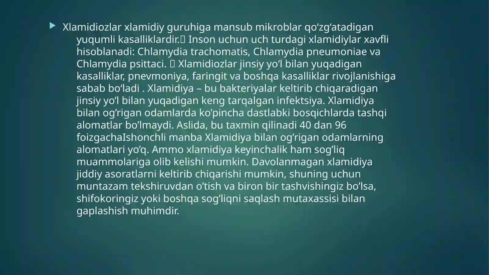 Xlamidiylar 4