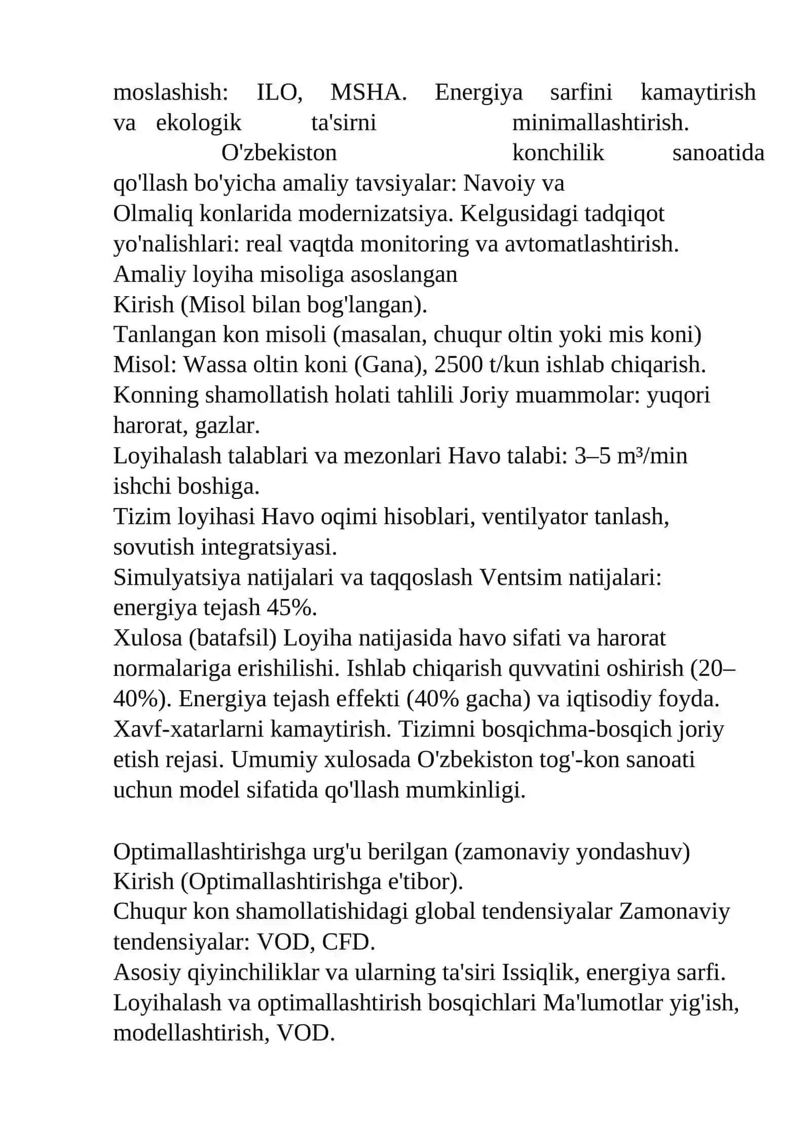Konchilik sanoatida dolzarb konlarda shamollatish tizimi 4