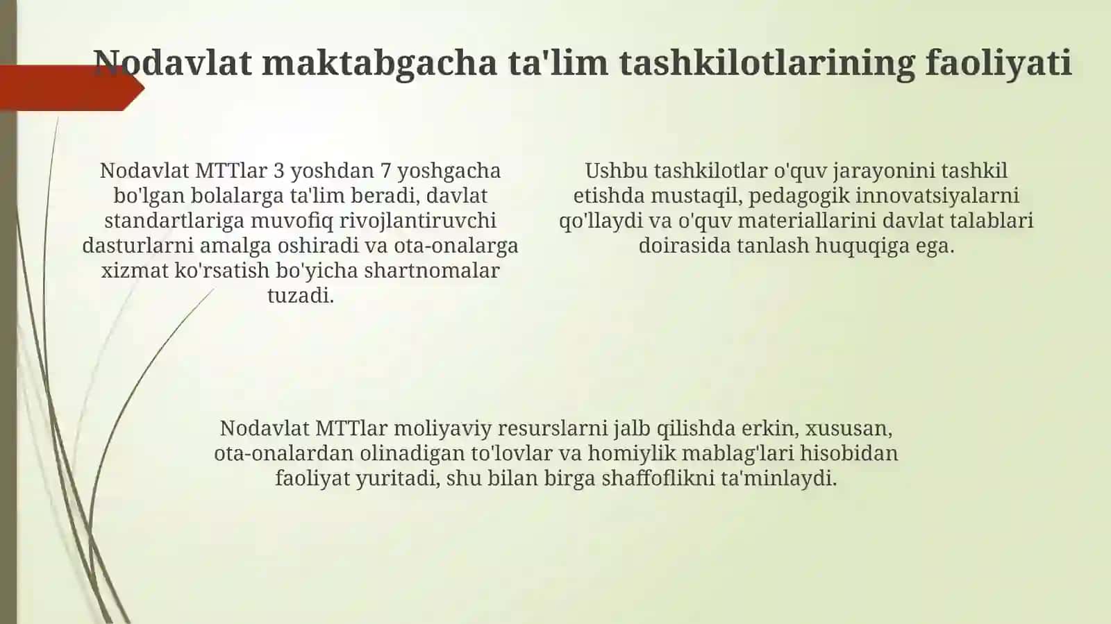 Davlat va nodavlat maktabgacha ta'lim tashkilotlari faoliyati 4