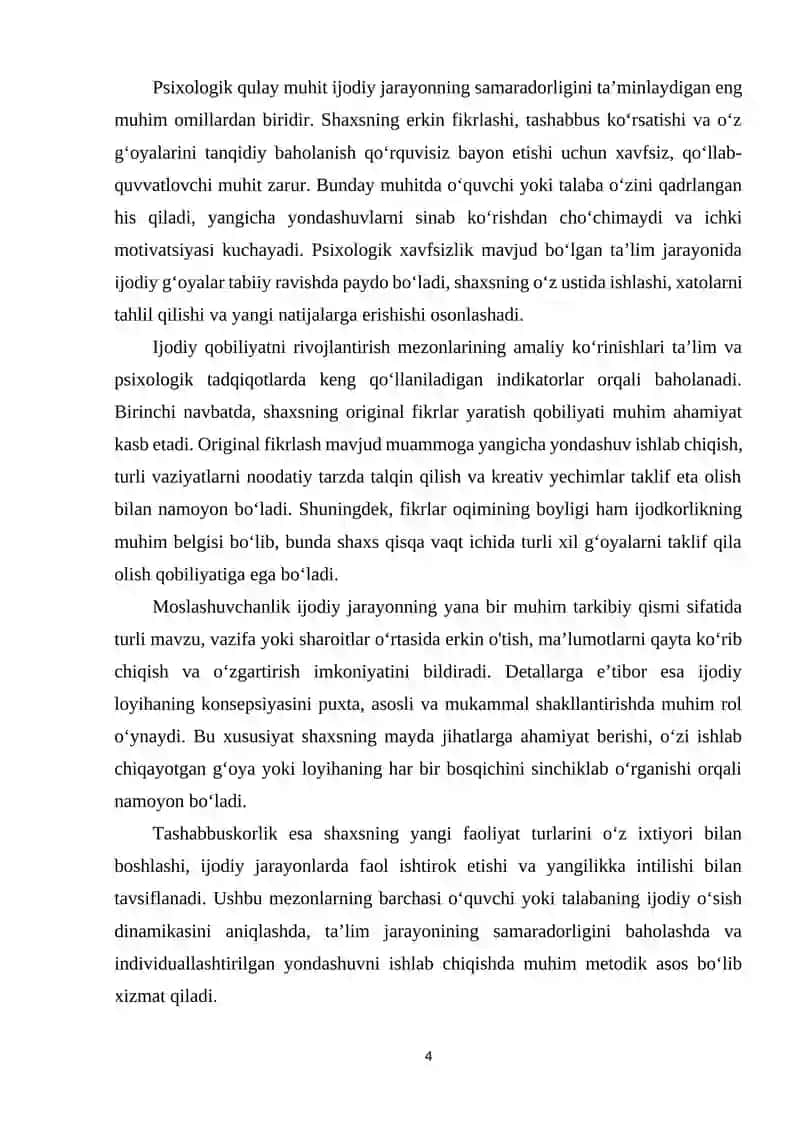 IJODIY QOBILIYATNI RIVOJLANTIRISH MEZONLARI. 4