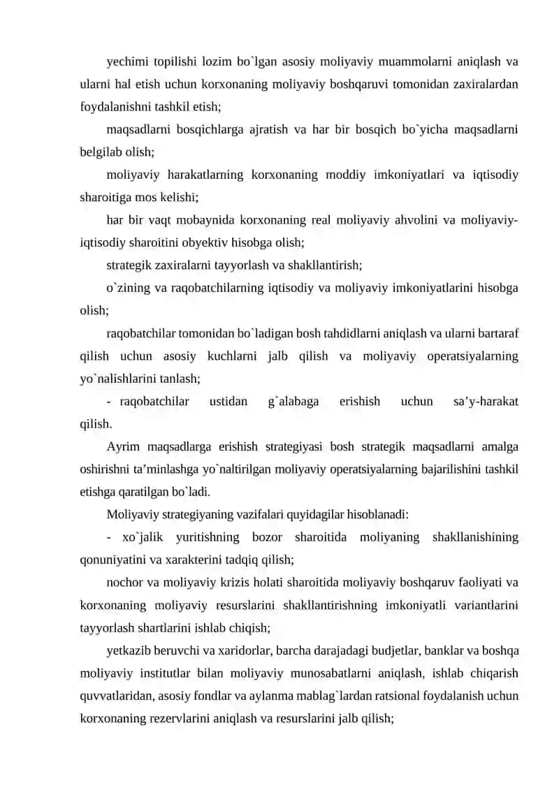 Korxonalarda moliyaviy rejalashtirish va budjetlashtirish 4