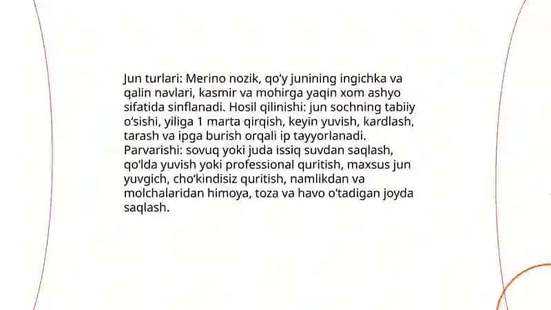 Turli xil toʻqimachilik materiallari bilan tanishish 4