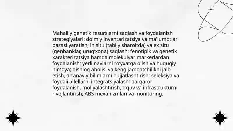 Yangi yuqori hosildor va iqlimga chidamli navlarni seleksiyalash 4