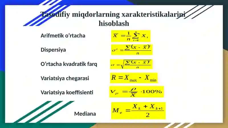 Tekis taqsimlangan tasodifiy miqdorlarni modellashtirish 4
