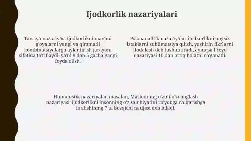 Intellekt vakreativlik nazariyalari 4
