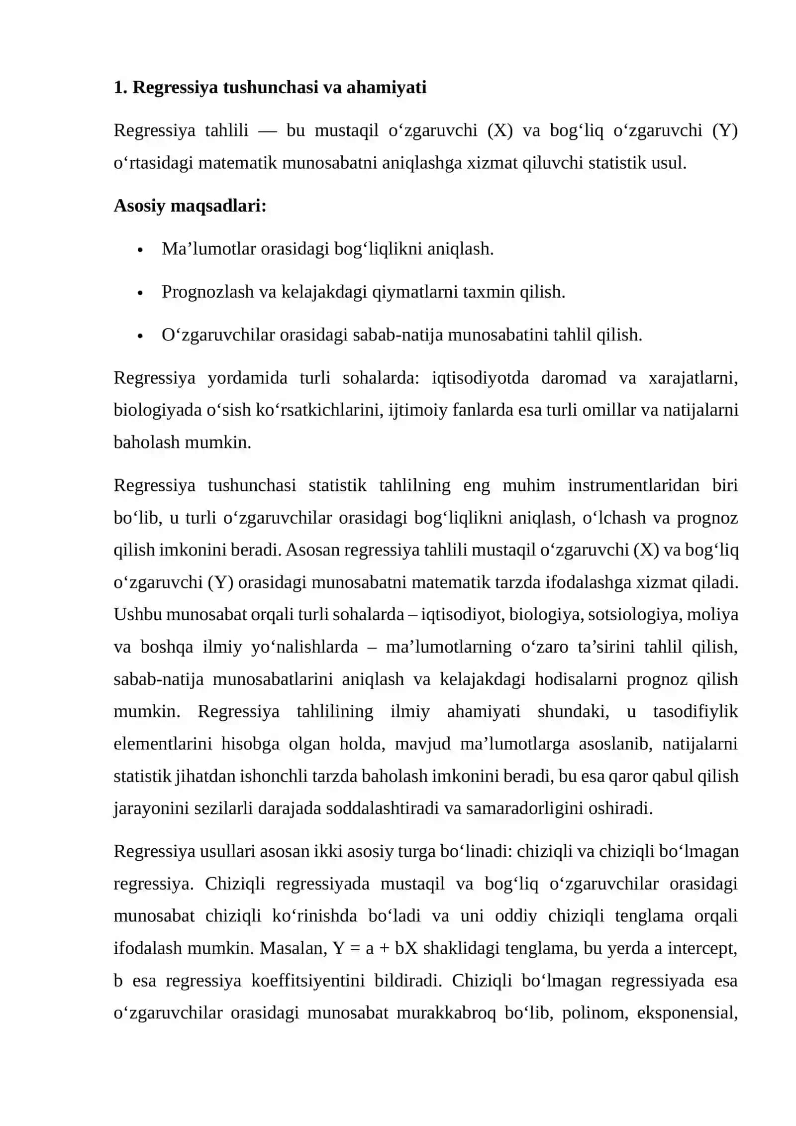REGRESSIYA KOEFFITSIYENTINING AHAMIYATI VA R QIYMATI 4