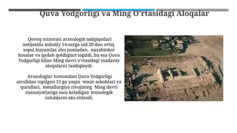 Quva Yodgorligida olib borilgan arxeologik tadqiqotlar 4