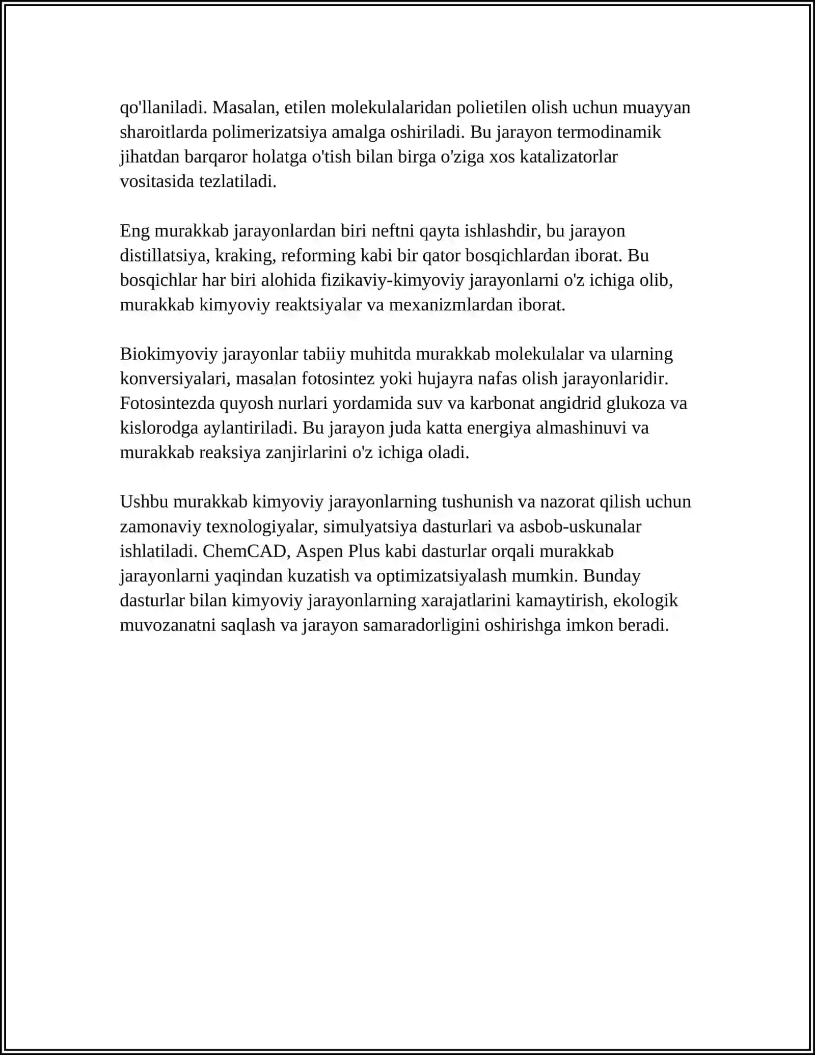 MURAKKAB VA QAYTAR KIMYOVIY JARAYONLAR GOMOGEN VA GETEROGEN KATALIZ VA MUVOZANAT 4