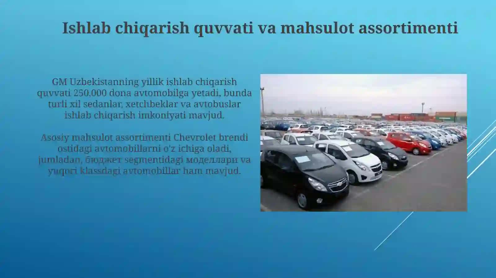 Gm Uz auto motors haqida malumot 4