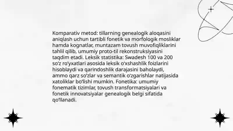 Dunyo tillarining gineologik tasnifi slayd tayorlash 4