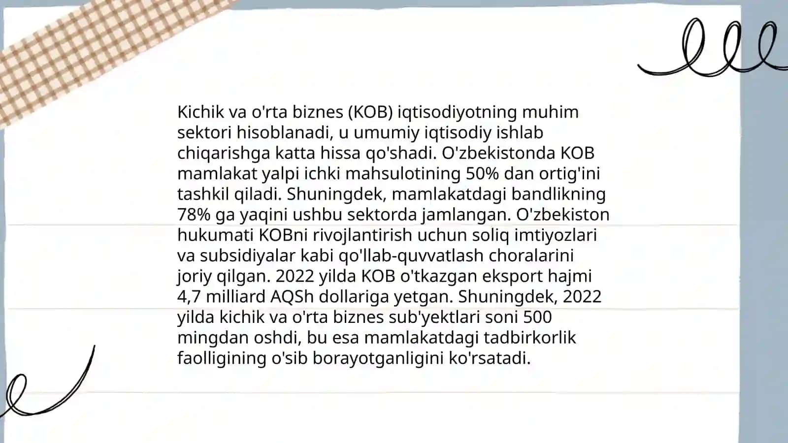 Aholi bandligini taminlash va yangi ish oʻrinlarini tashkil qilish muommosini hal etish 4