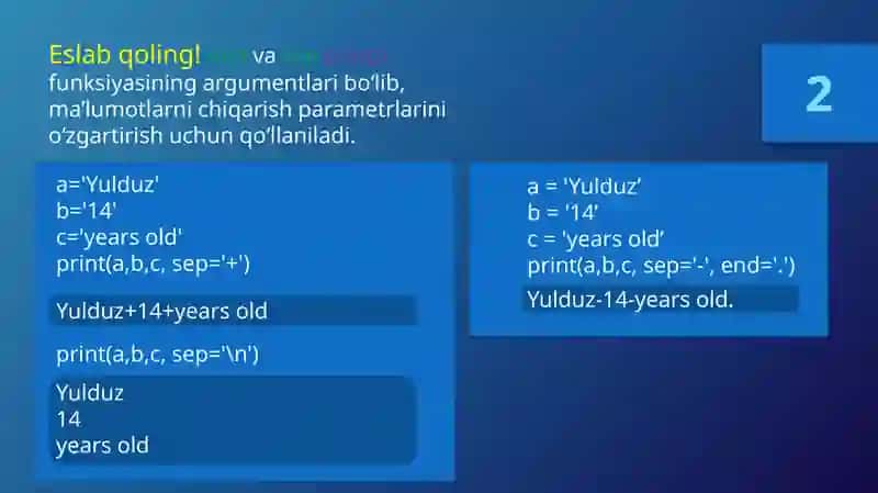 PYTHONDA OPERATOR VA IFODALAR 4