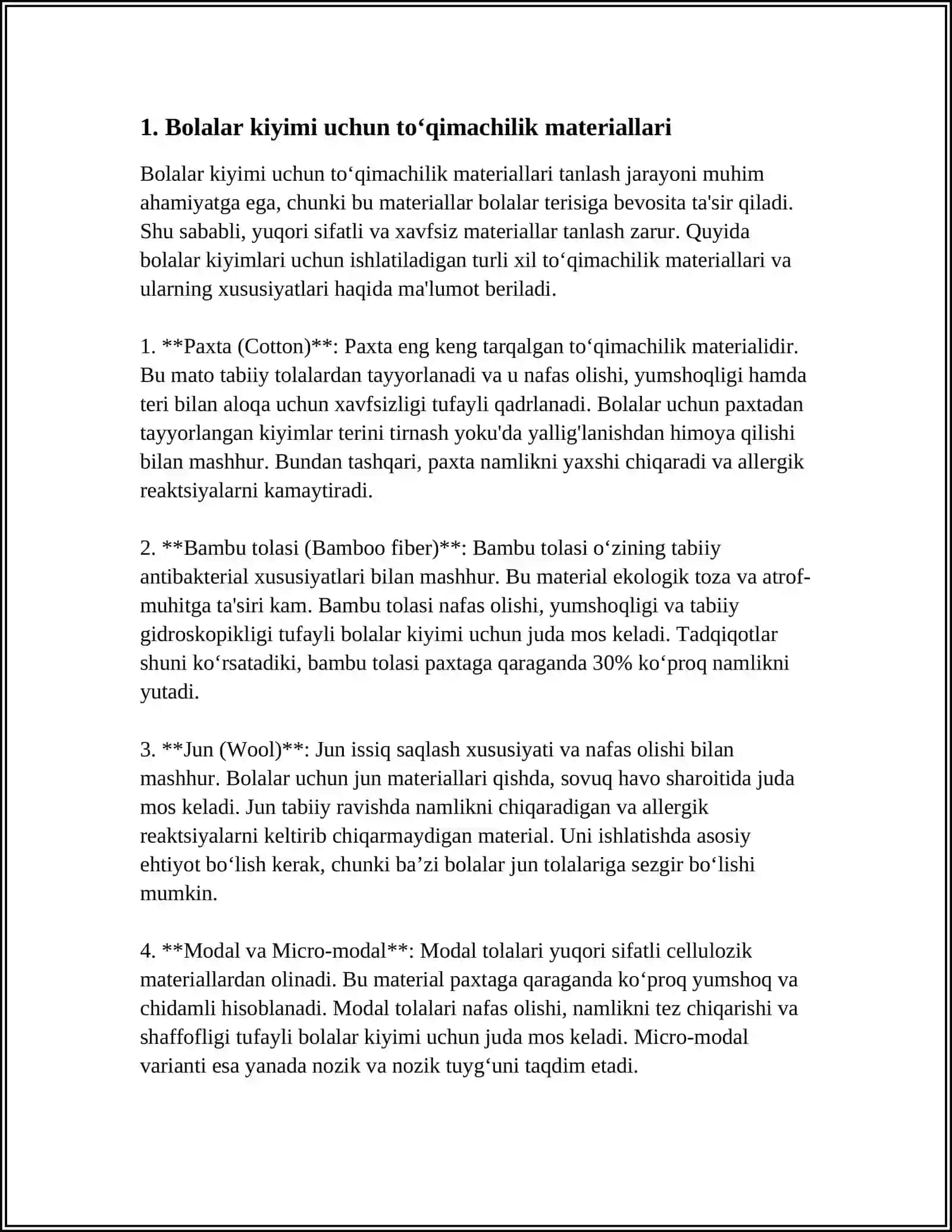 BOLLALAR KIYIMINI TIKISH TEXNOLOGIYASI FANI 4