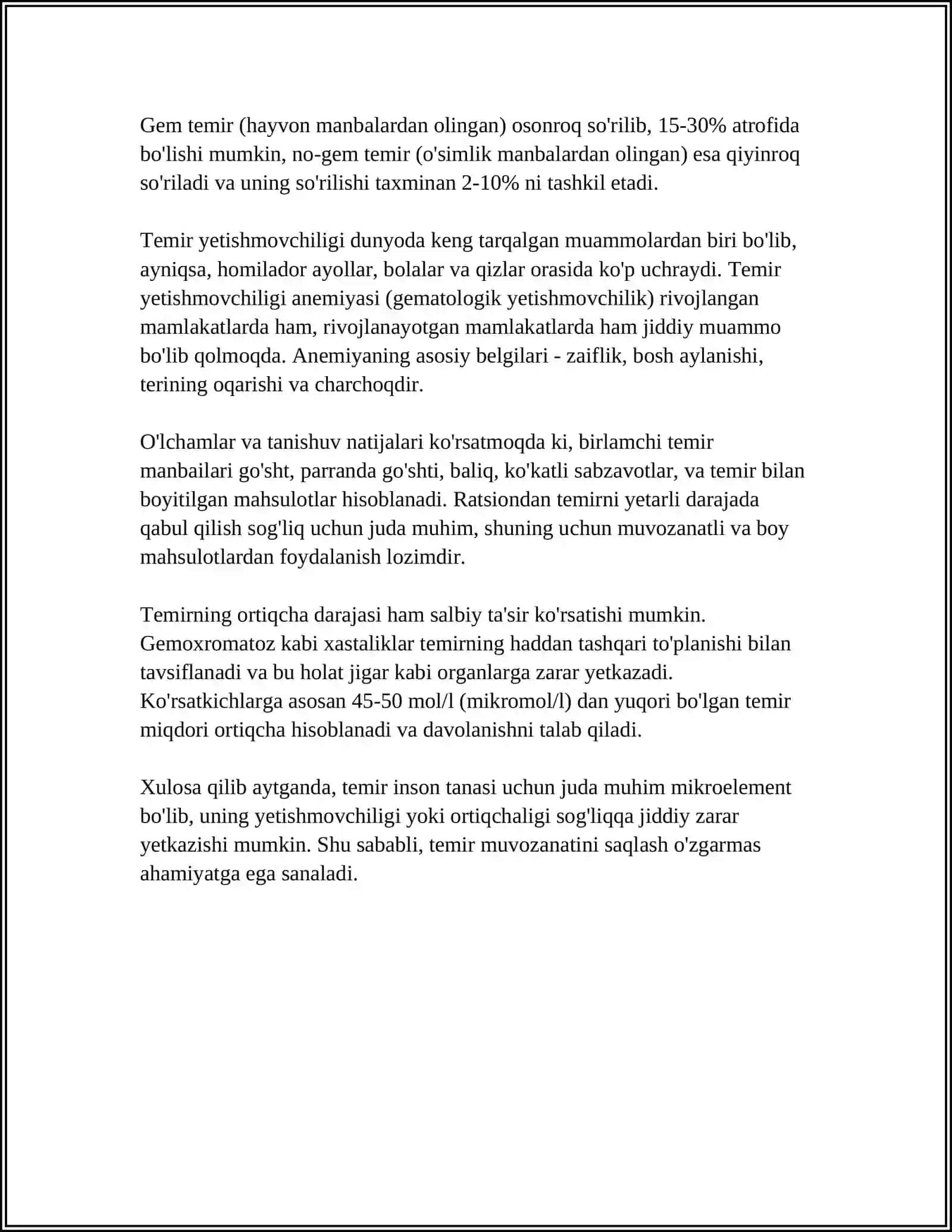 TEMIR VA UNING KOMPLEKS BIRIKMALARNING BIOLOGIK AHAMIYATINI YORITISH 4