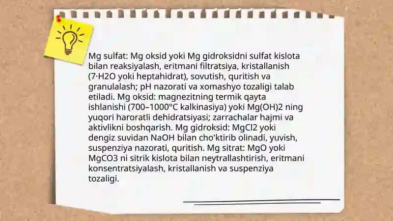 Farmasevtika sanoatida Mg elementini saqlovchi dori vositalari 4