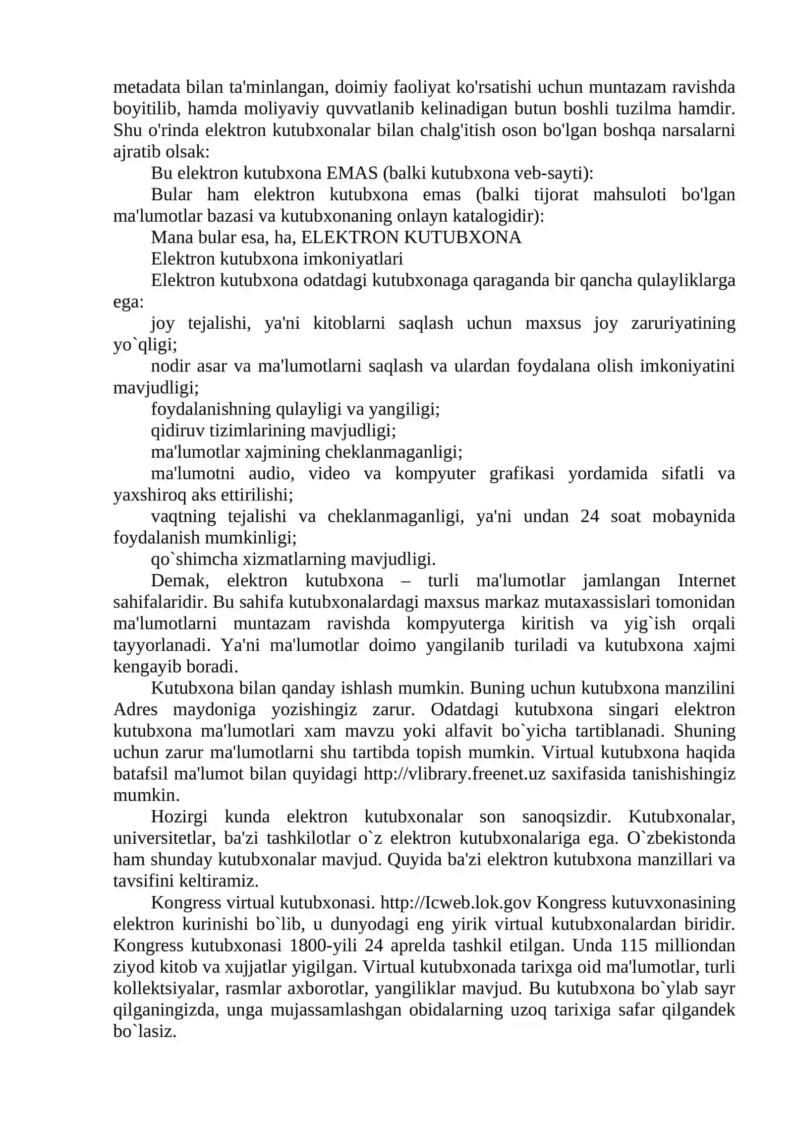 Elektron kutubxonalr va arxivlar bilan ishlash 4