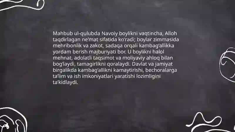Mahbub ul-qulub asarlaridagi iqtisodiy g'oyalar 4