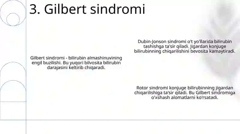 Jilber, Dabin-Jonson, Rotor, Krigler-Nayyar Sindromlarining Biokimyoviy Asosi 4