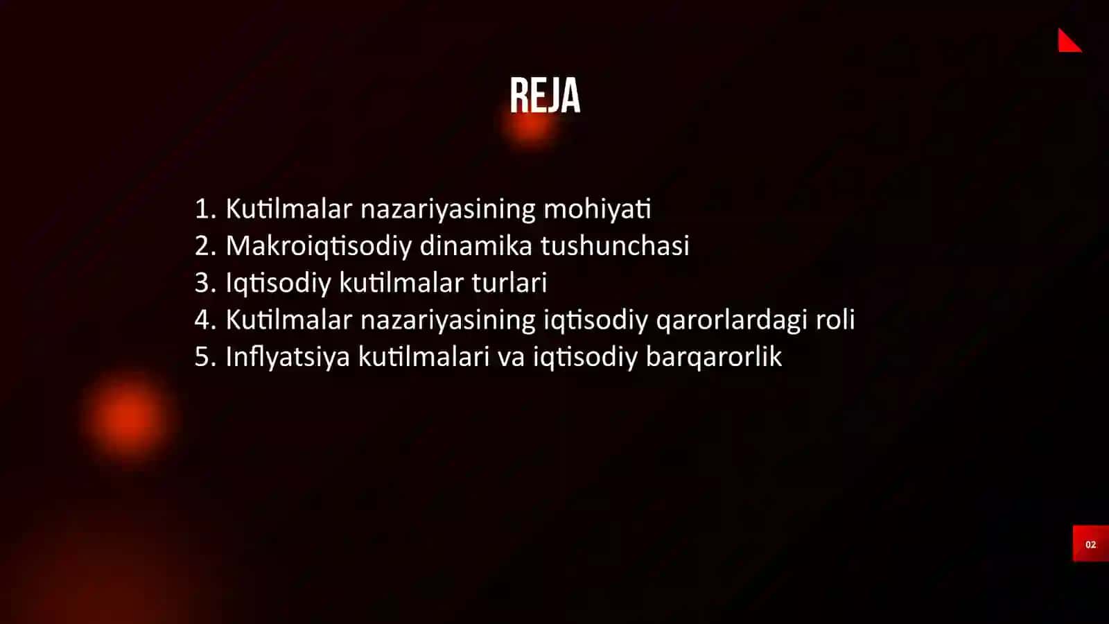 Kutilmalar nazariyasi va makroiqtisodiy dinamika 4