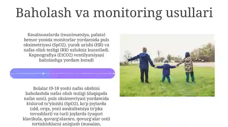 Nafas olish aʼzolari kasalliklari bilan kasallangan bolalar kuzatuvi va parvarishi 4