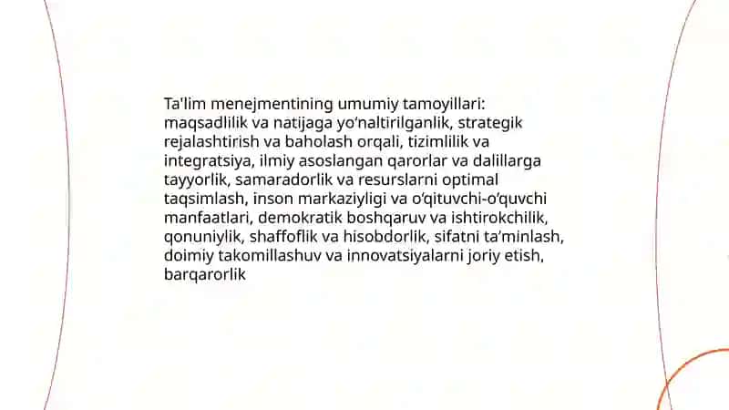 Ta'lim menejmentining umumiy tamoyillari 4