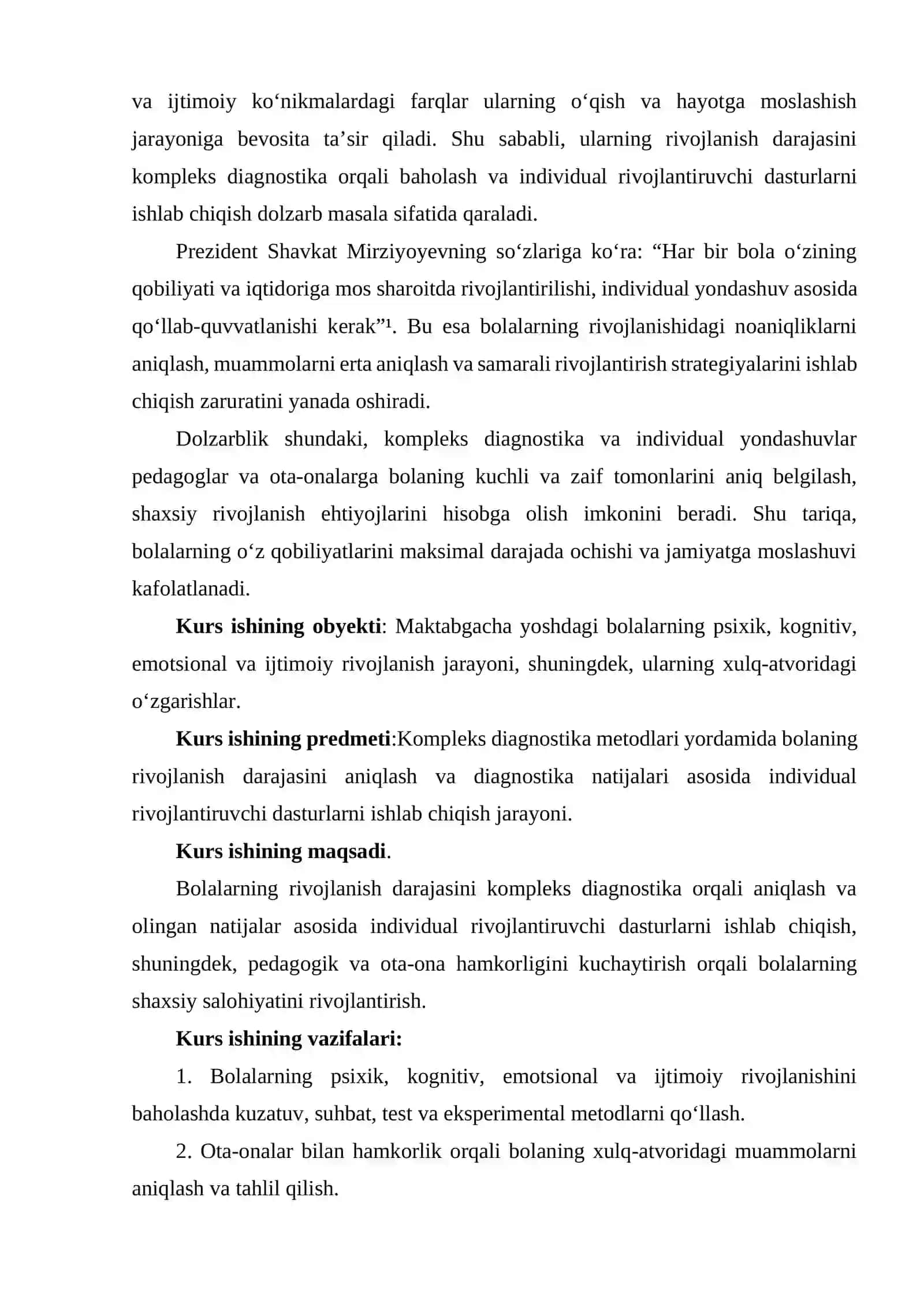 RIVOJLANISH DARAJASINI ANIQLASHDA KOMPLEKS DIAGNOSTIK YONDASHUV 4