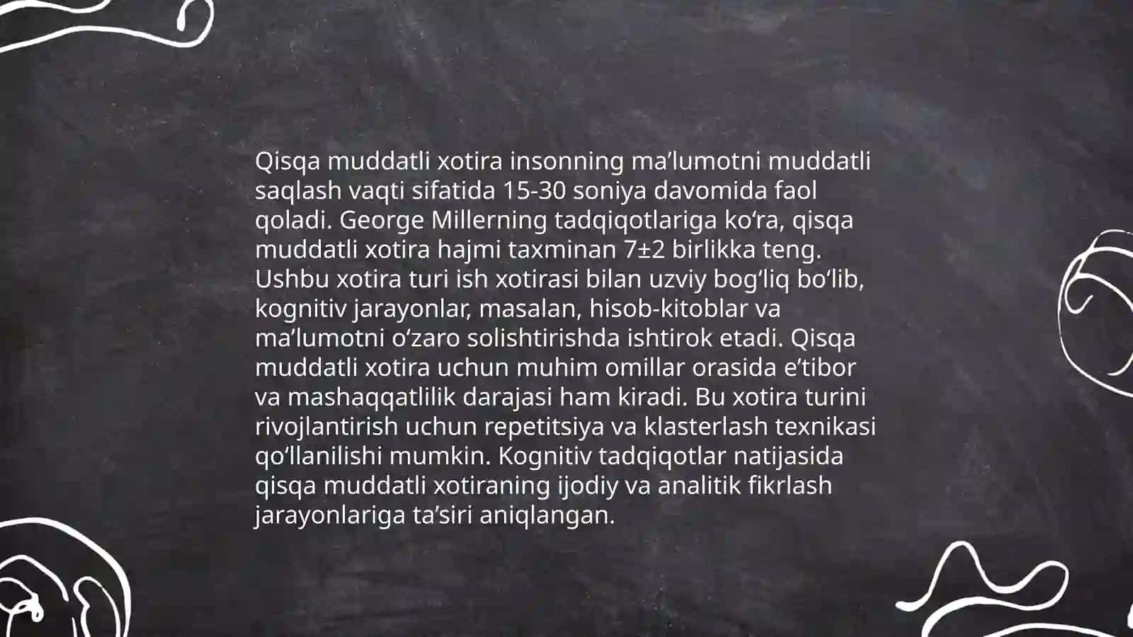 Xotira turlari va uning jarayonlari 4