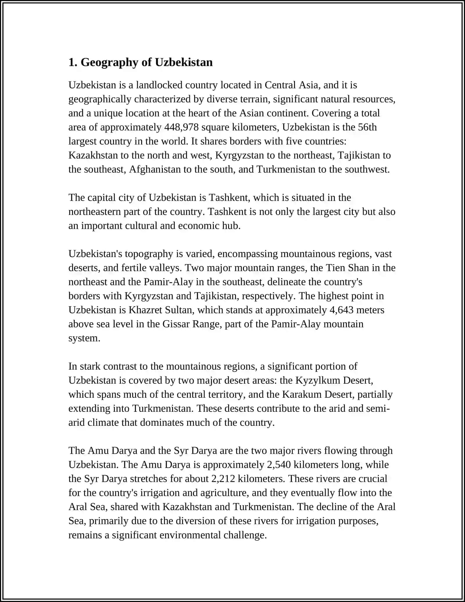 Geography of Uzbekistan 4