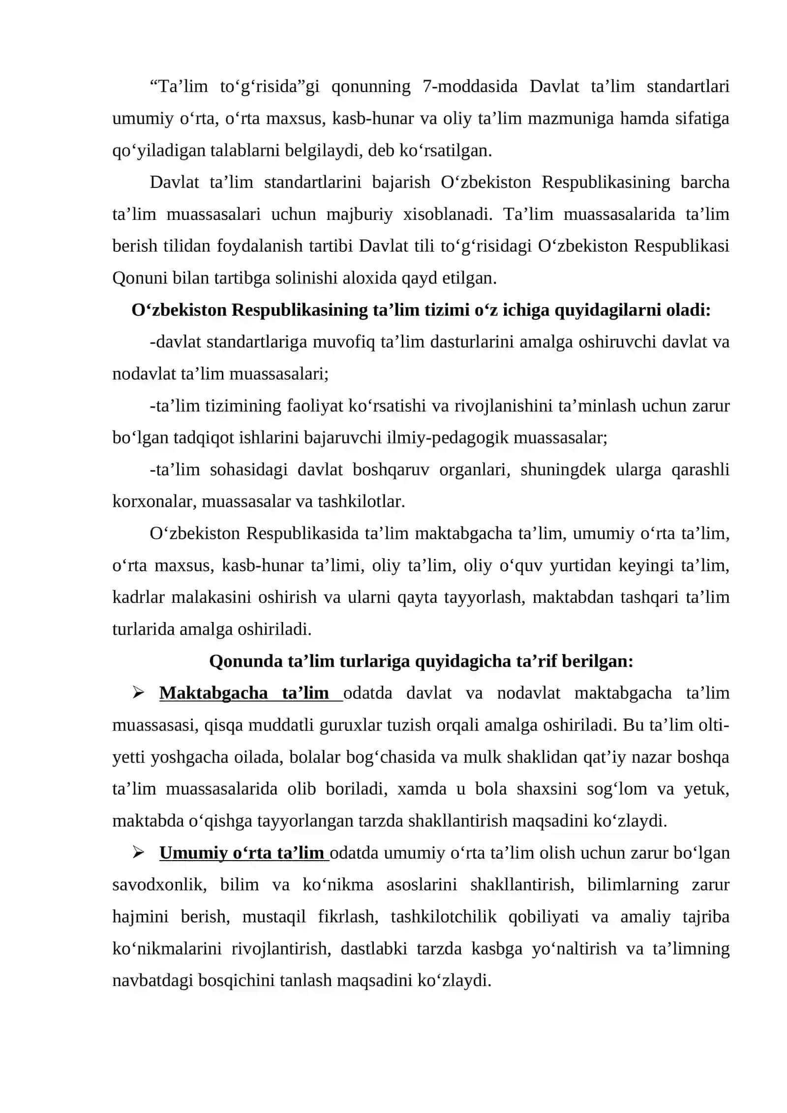 O‘zbekiston Respublikasining maktabgacha ta’lim sohasiga oid me’yoriy huquqiy hujjatlari 4