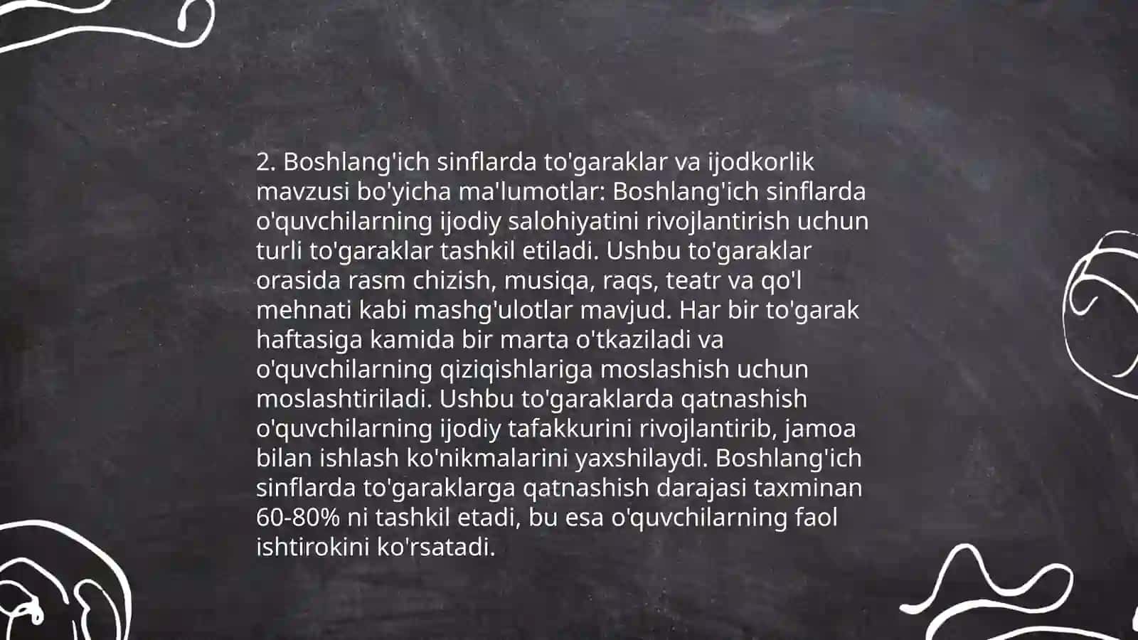 Boshlang'ich sinflarda to'garaklarning o'rni 4
