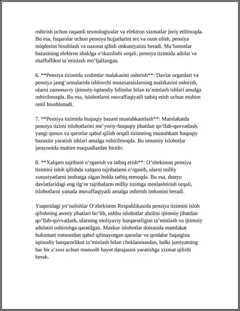 O‘zbekiston Respublikasida Ijtimoiy Sohadagi Islohotlar 4