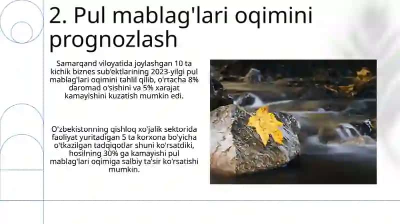 Moliyaviy faoliyatdan pul oqimining tahlili 4