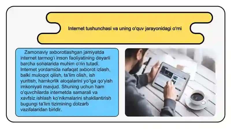 Internetda ishlash asoslari bo‘limini o‘qitish metodikasi 4