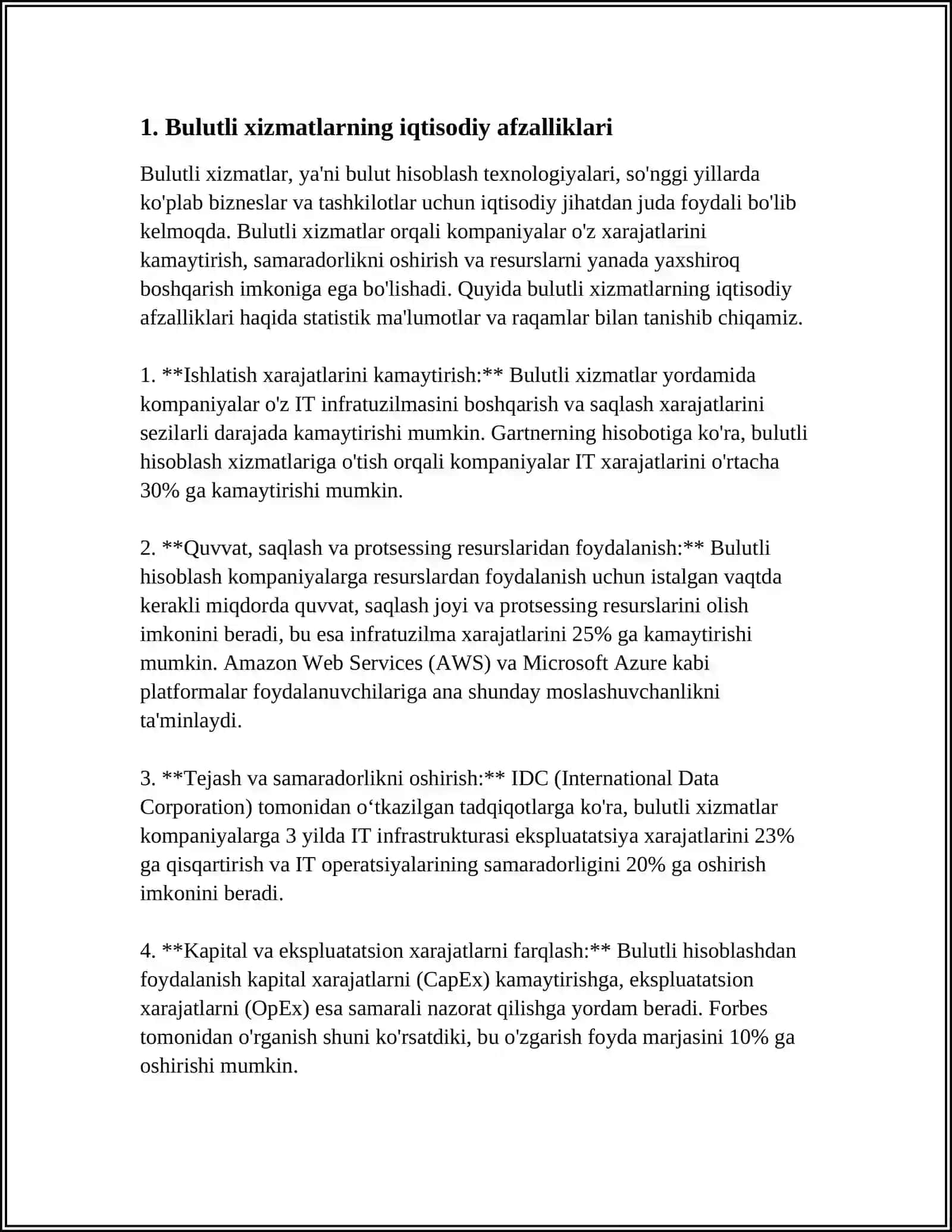 ELEKTRON TIJORATDA BULUTLI TEXNOLOGIYALARNI IQTISODIY ISTIQBOLLARI 4