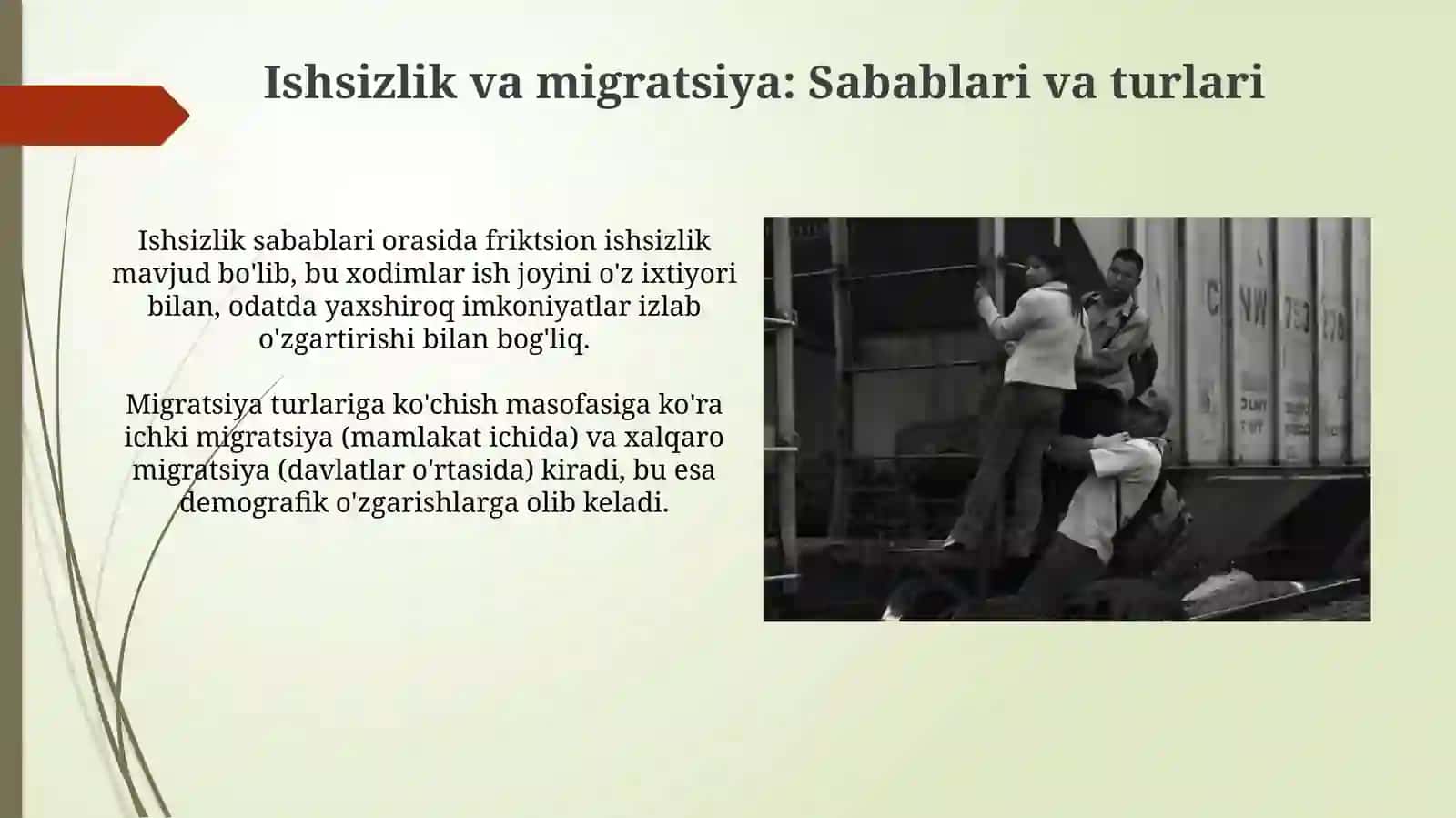 Ijtimoiy muammolar va inson xulq-atvori: ishsizlik, migratsiya va ularning shaxsgata'siri 4
