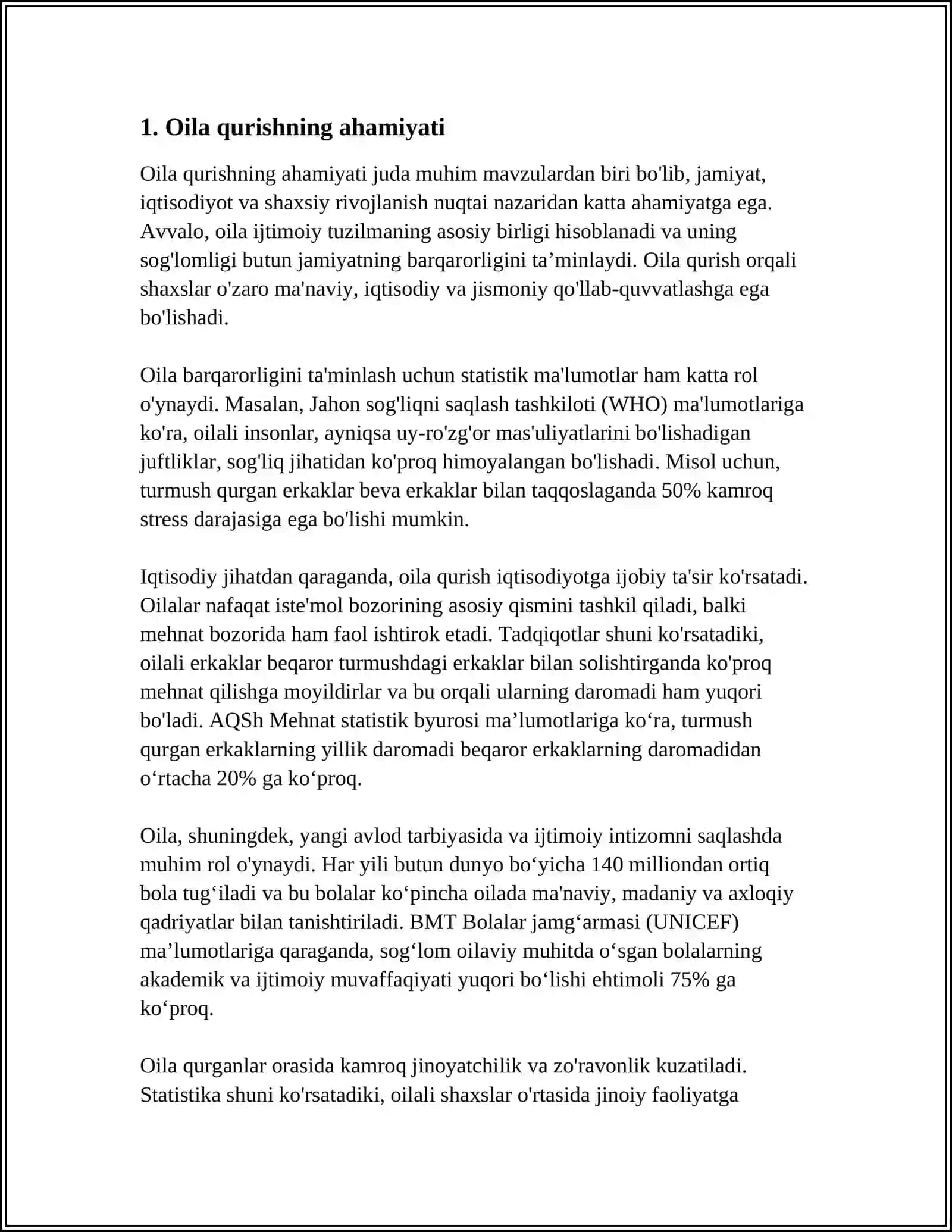 A.FITRATNING `OILA ASARI"'DAGI OILA QURISH TARTIBLARI VA FARZAND TARBIYASIGA OID G'OYALAR 4