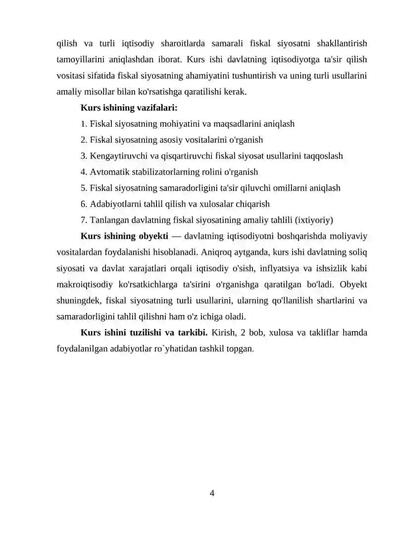 Fiskal siyosati mohiyati va uning usullari 4
