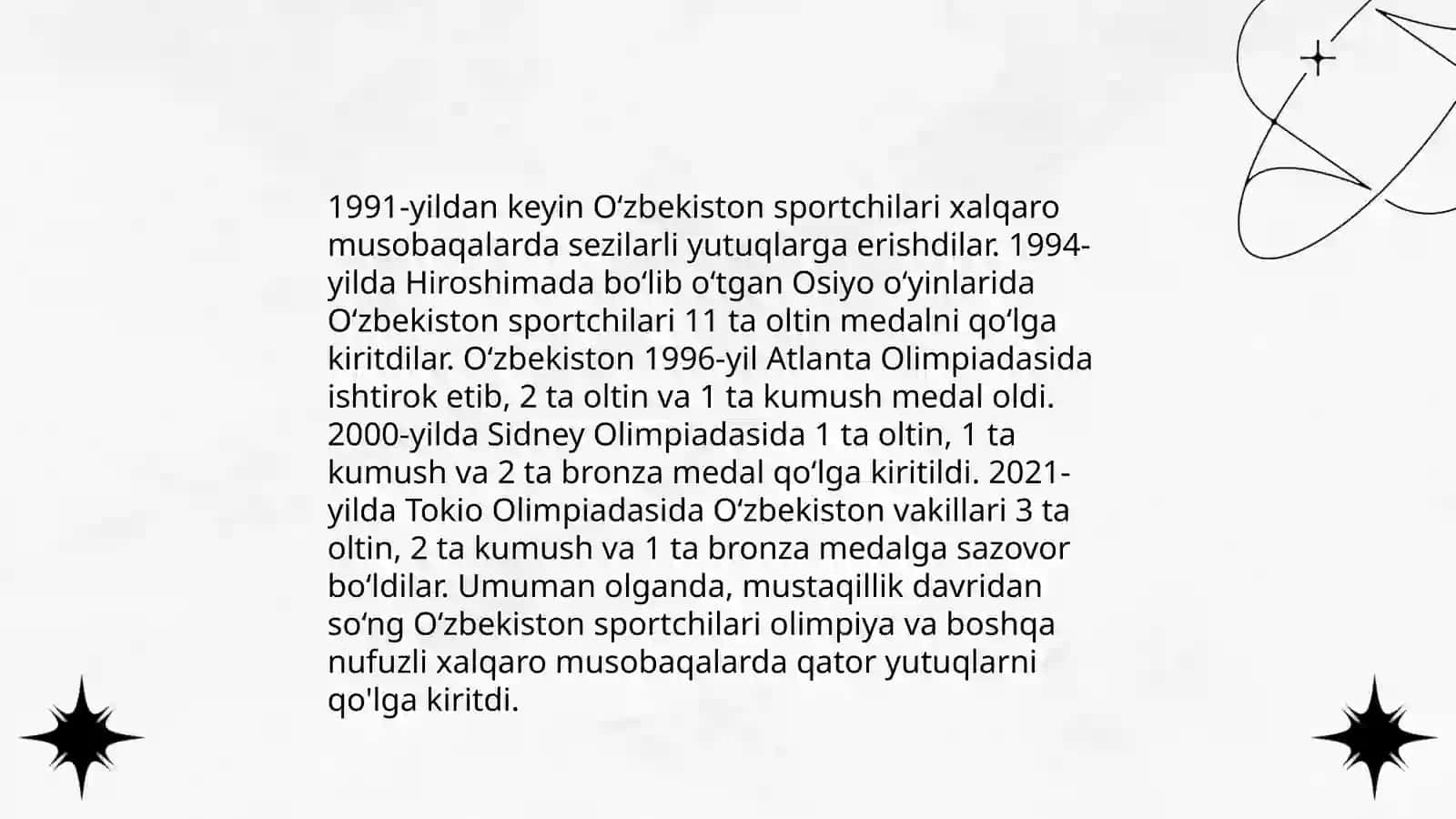 Mustaqillik yillarida sport 4