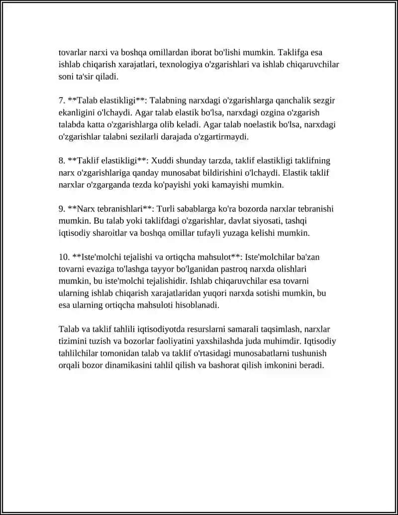Talab va taklif tahlilining zamonaviy usullari 4