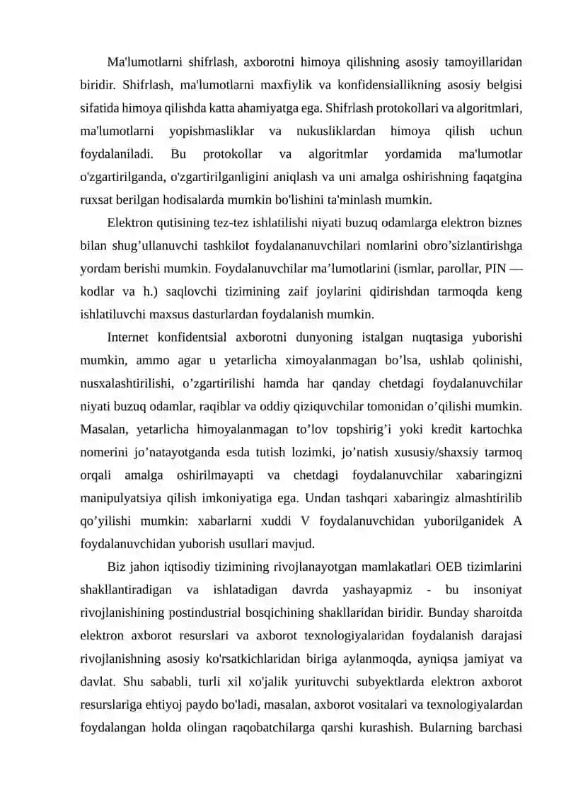 Elektron Biznesning Tarmoq va Sohalarda Amalga Oshirilishi 4