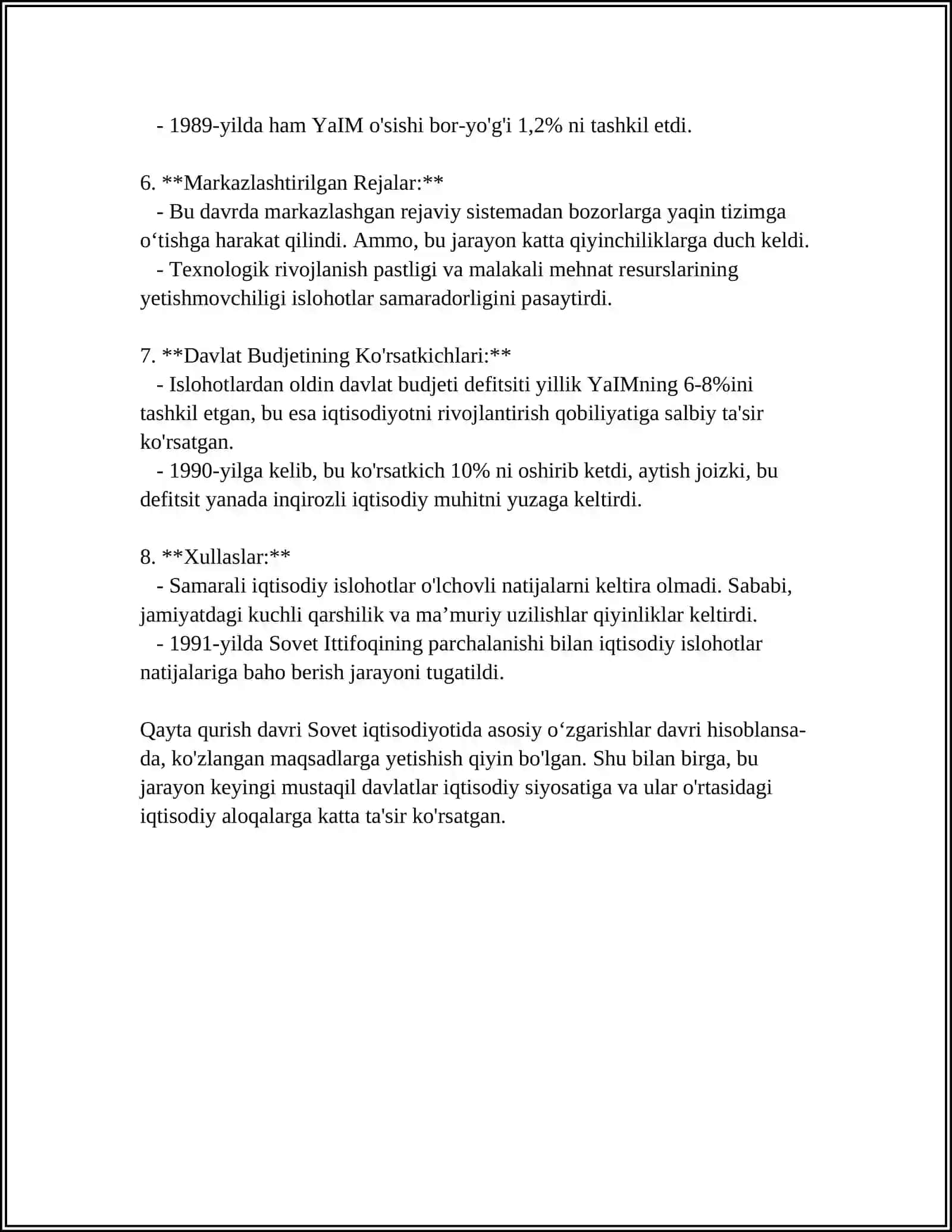 "QAYTA QURISH" YILLARIDA ÕZBEKISTONDAGI IJTIMOIY-SIYOSIY VAZIYAT 4