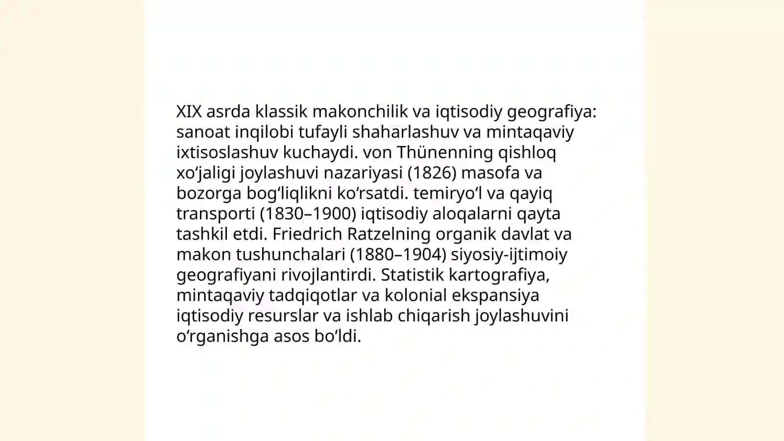 Ijtimoiy va iqtisodiy geografiyaning rivojlanish bosqichlari 4
