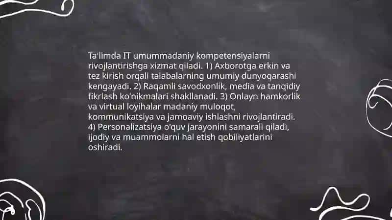 Axborot texnologiyalari - umummadaniy dunyoqarashini shakllantirishning samarali vositasi sifatida 4