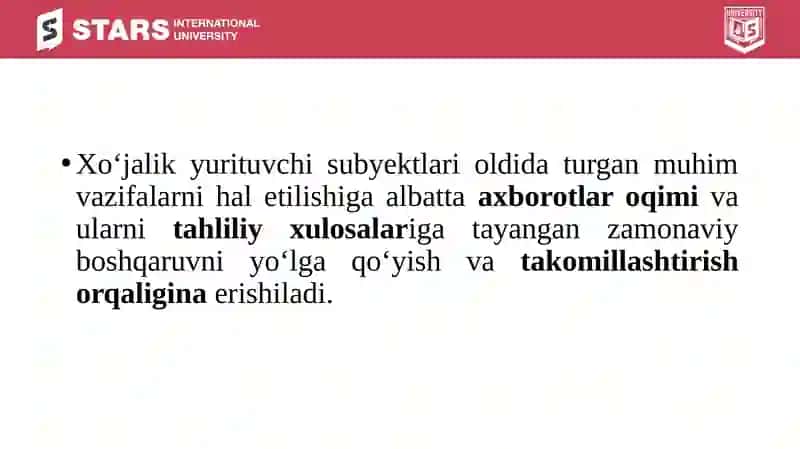 Iqtisodiy tahlilning predmeti, asosiy vazifalari va tamoyillari 4