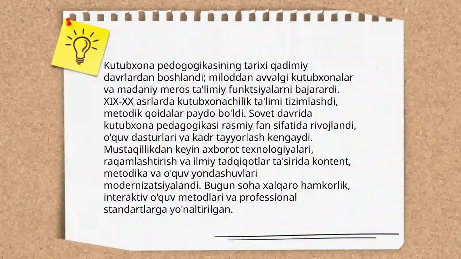 Kutubxona pedogogika faniga kirish 4