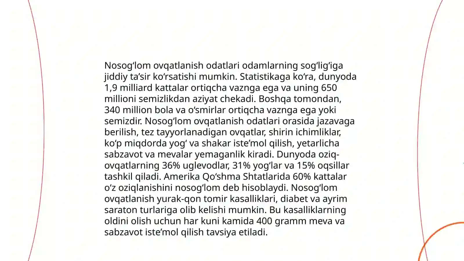 Yuqumli boʻlmagan kasalliklarning asosiy xavf omillari va ularni tuzatish asoslari 4