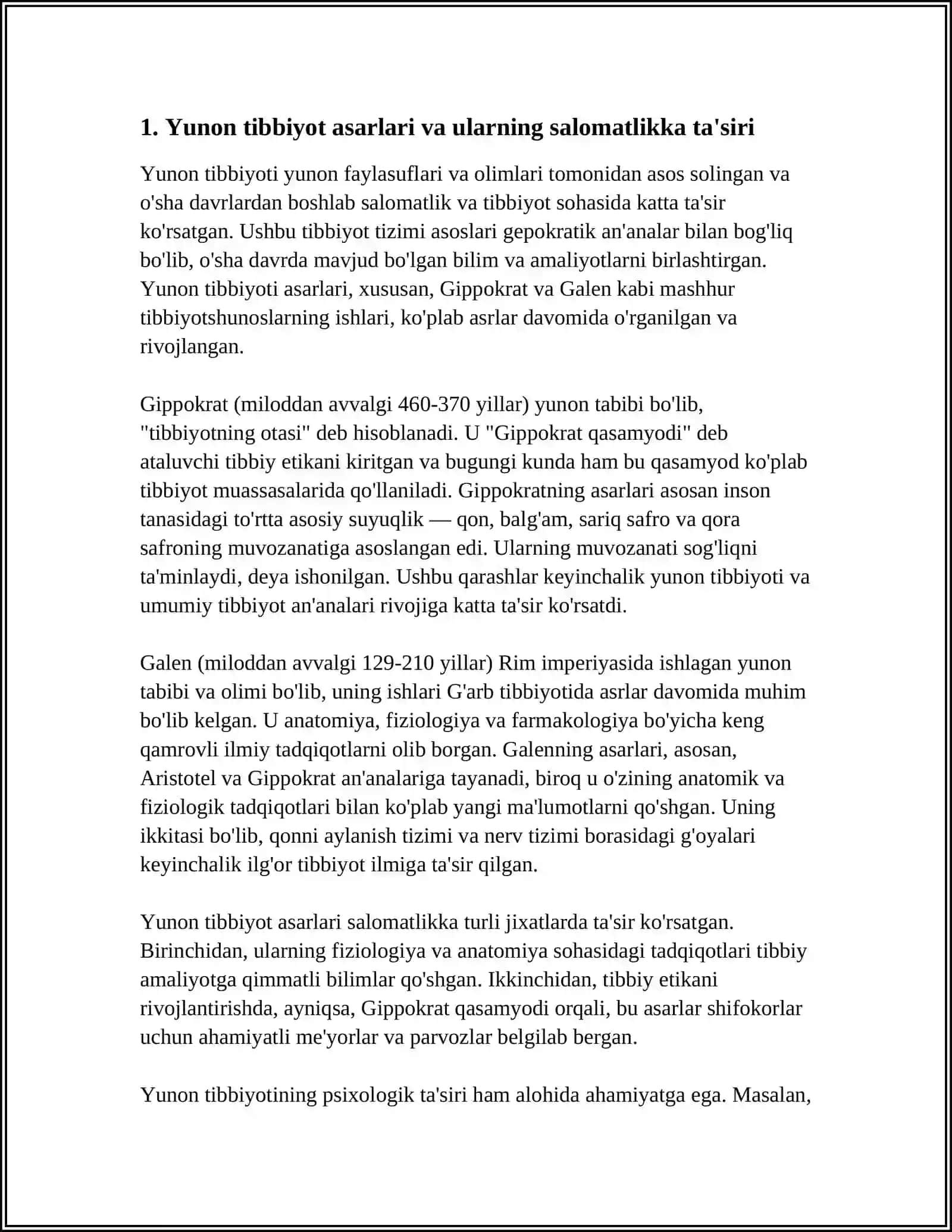 YUNON VA LOTIN EPIGRAMMALARI TIBBIYOT VA SALOMATIK HAQIDA 4