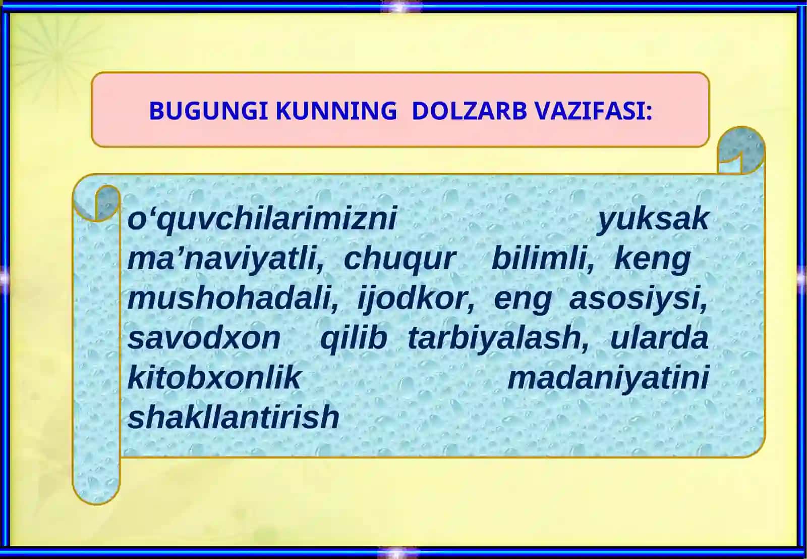 NAVOIY SHAHAR11- SONLI AYRIM FANLAR CHUQUR O‘RGANILADIGAN IXTISOSLASHTIRILGAN MAKTABONA TILI VA ADABIYOT FANI 4