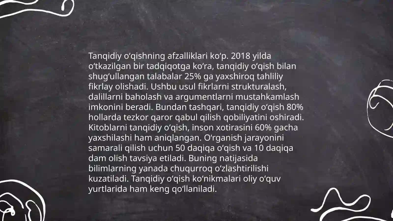 Tanqidiy oʻqish va samarali amalga oshirish omillari 4